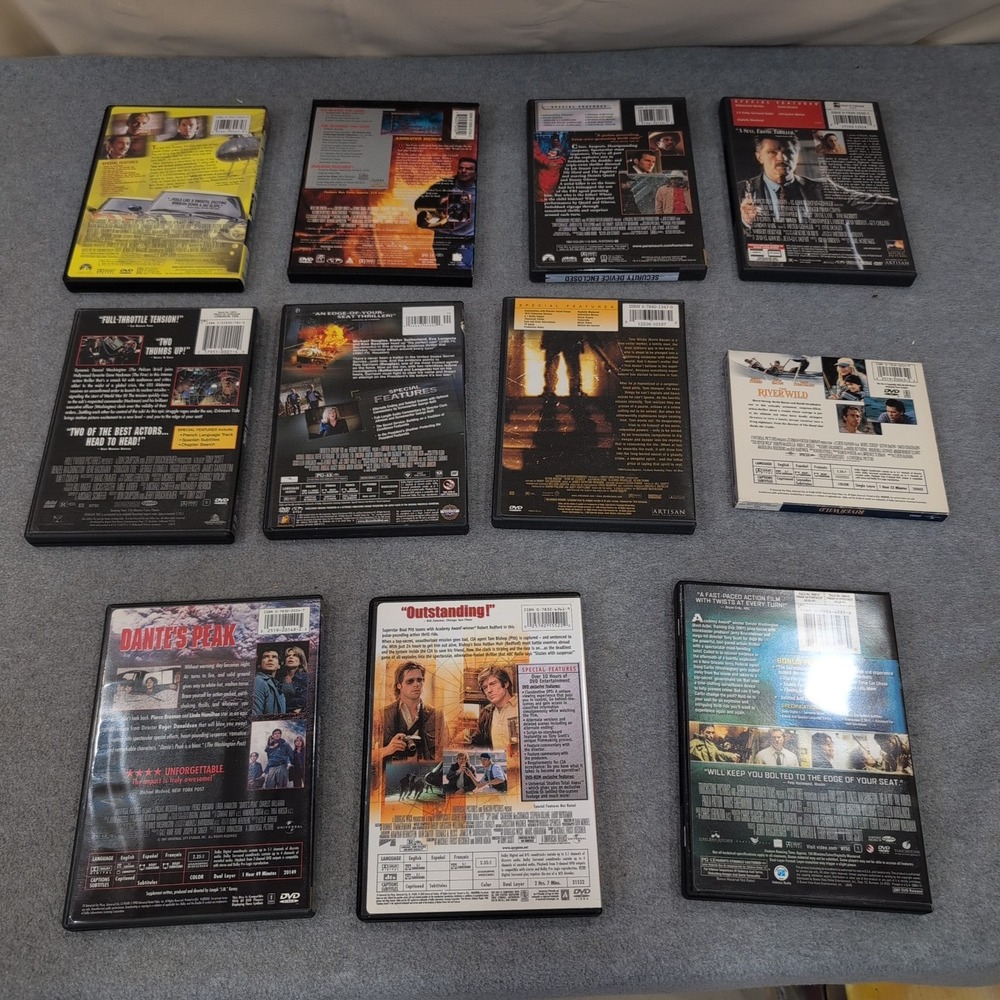 Action Thriller DVD Lot 11 Movies Italian Job Crimson Tide Dantes Peak Deja Vu - Picture 2 of 2